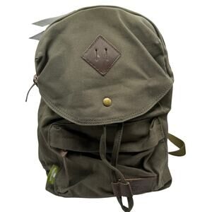 Canvas Daypack in Olive Army Green – Travel, Hike & Commute Backpack *NEW